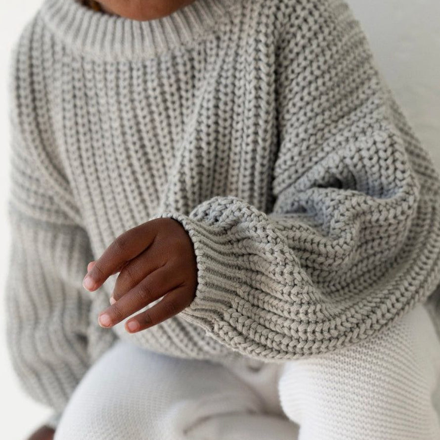 Strickpullover hellgrau