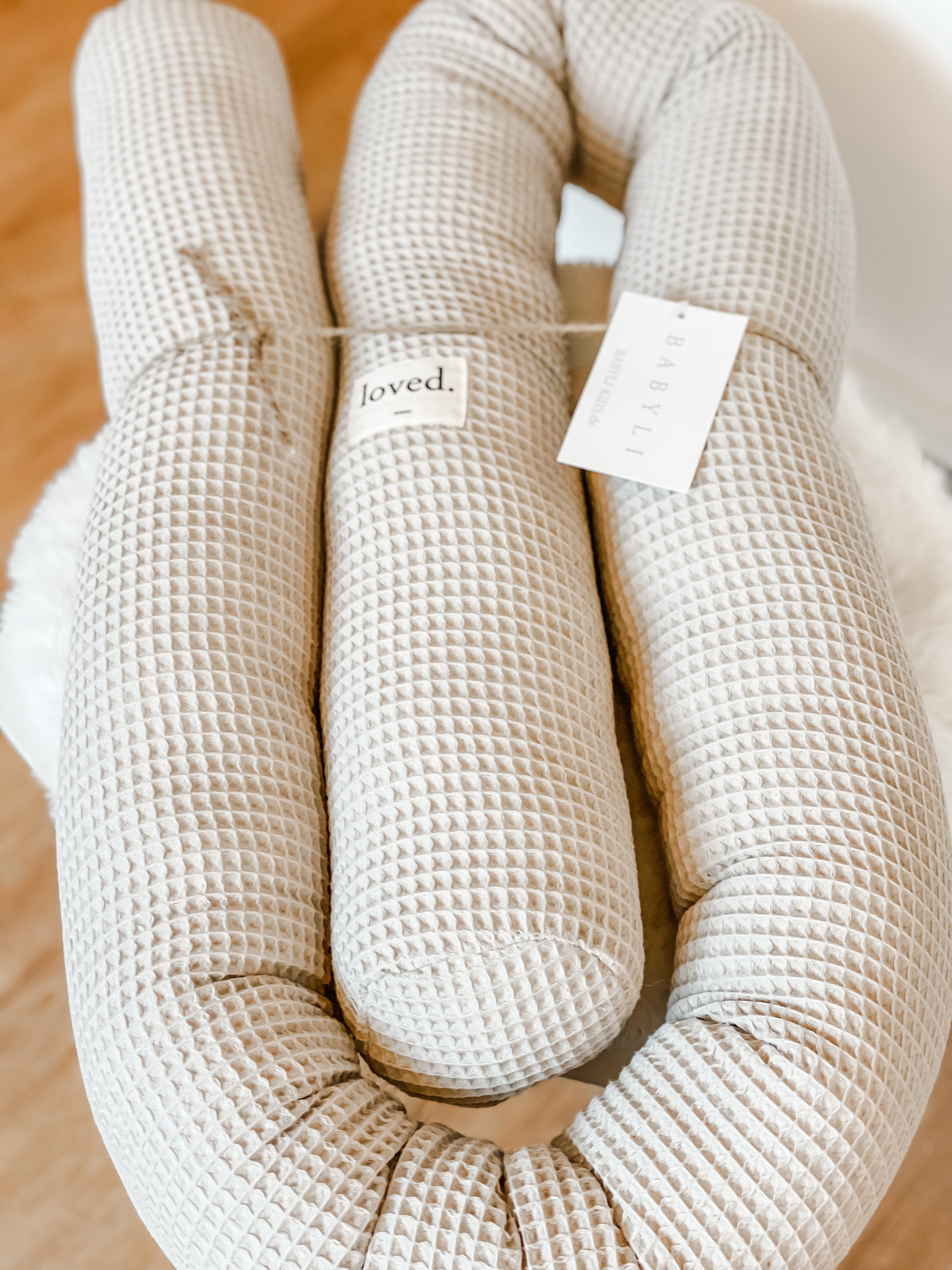 Bettschlange Bettumrandung sand Waffelpiquet