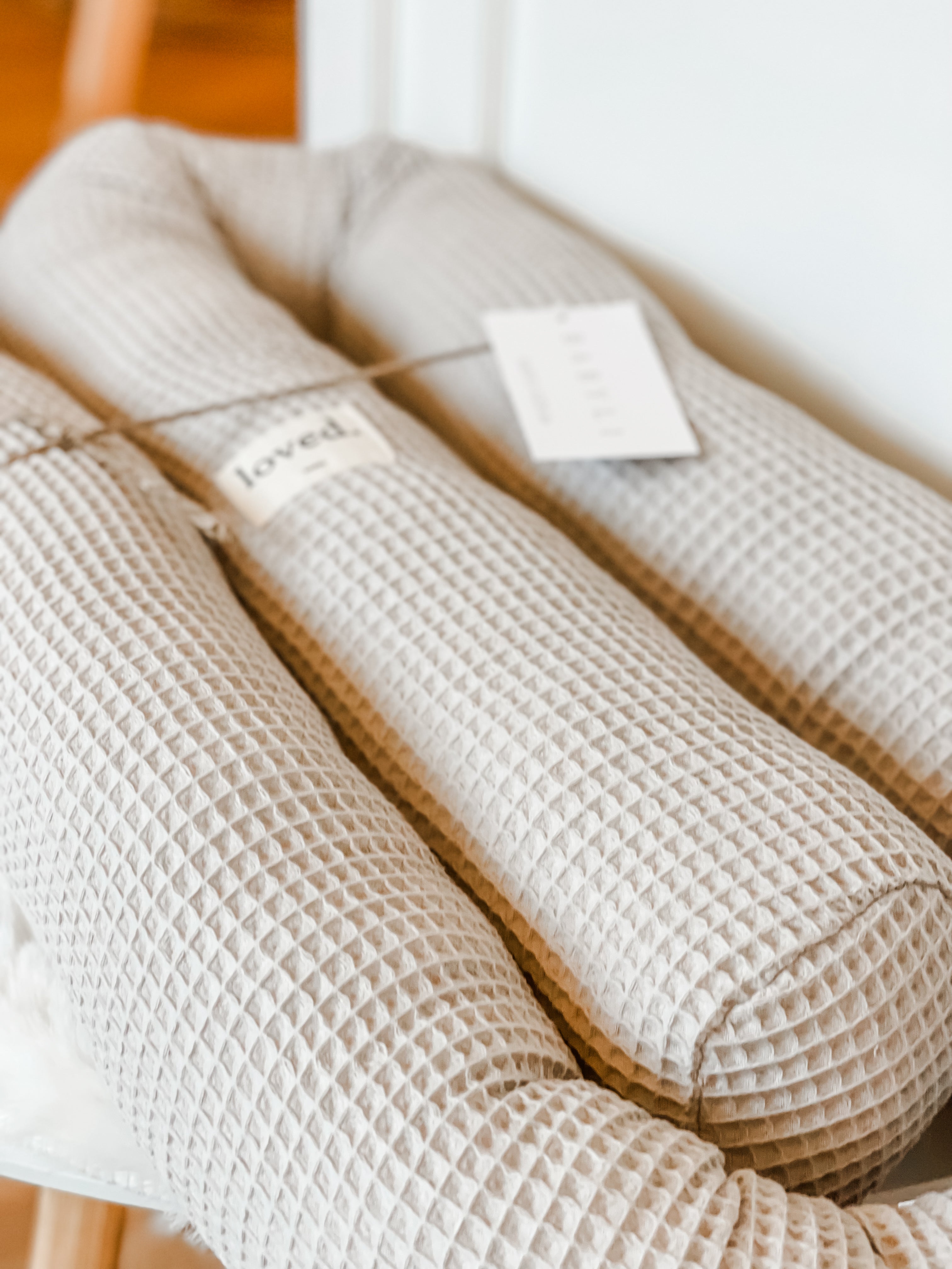 Bettschlange Bettumrandung sand Waffelpiquet