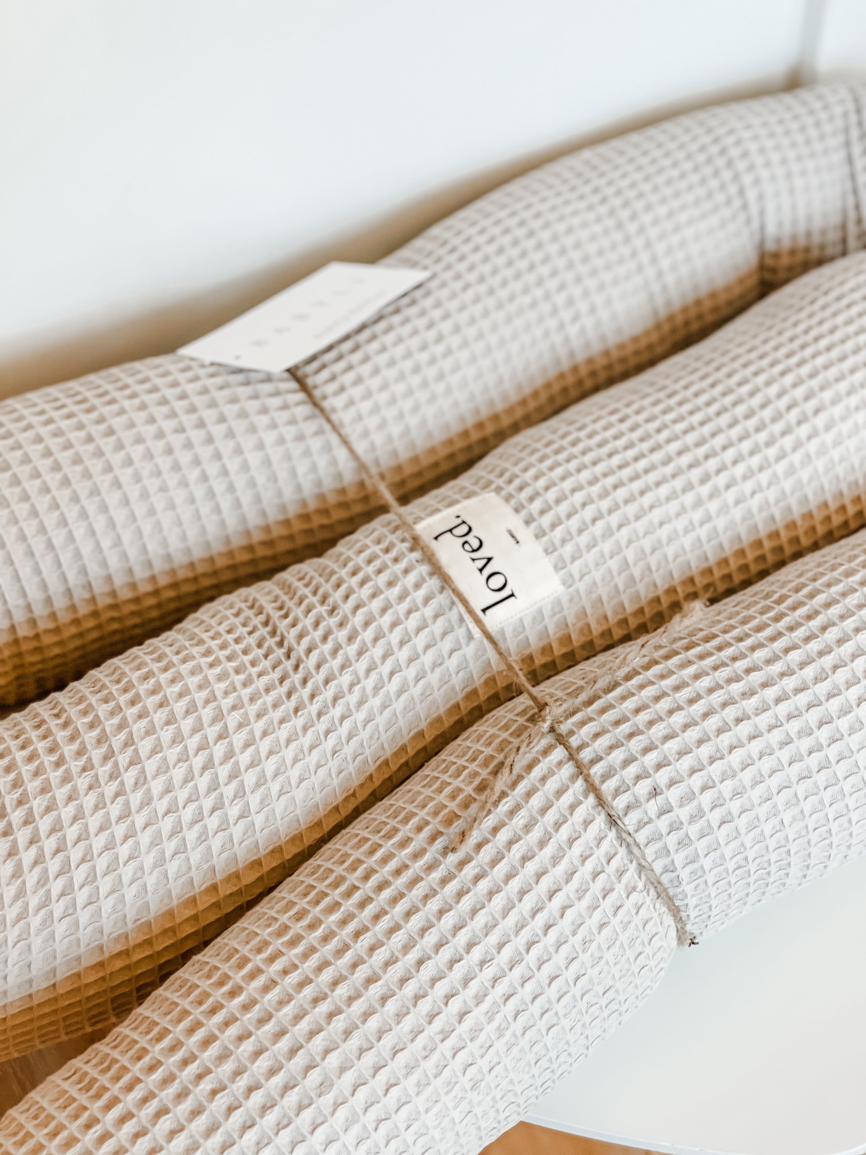 Bettschlange Bettumrandung sand Waffelpiquet