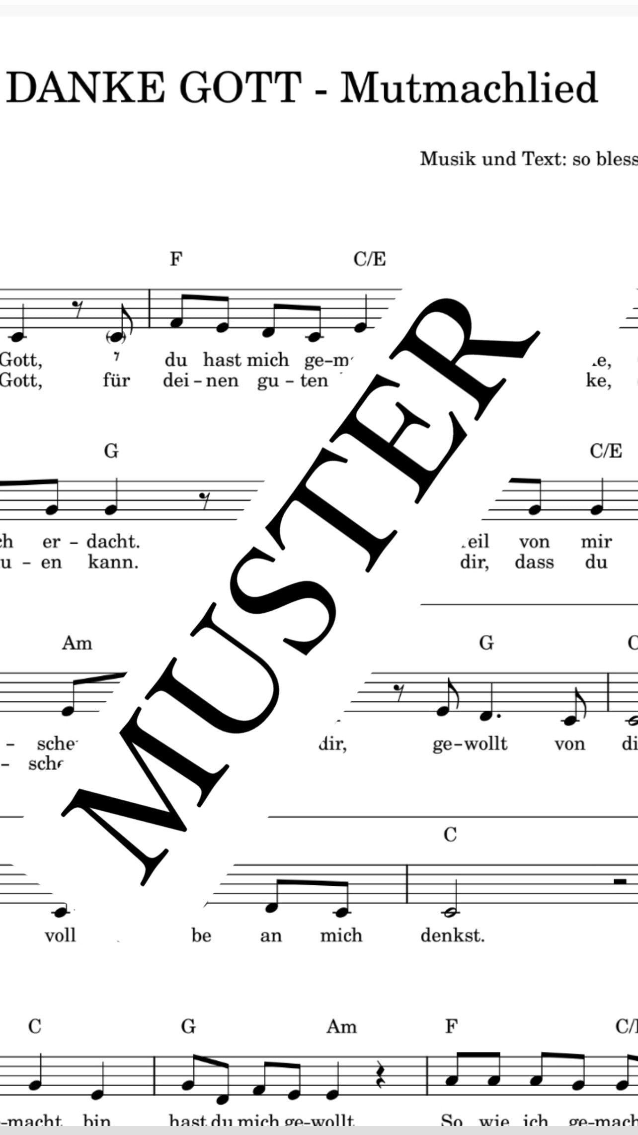 DANKE GOTT Kinderlied - PLAYBACK