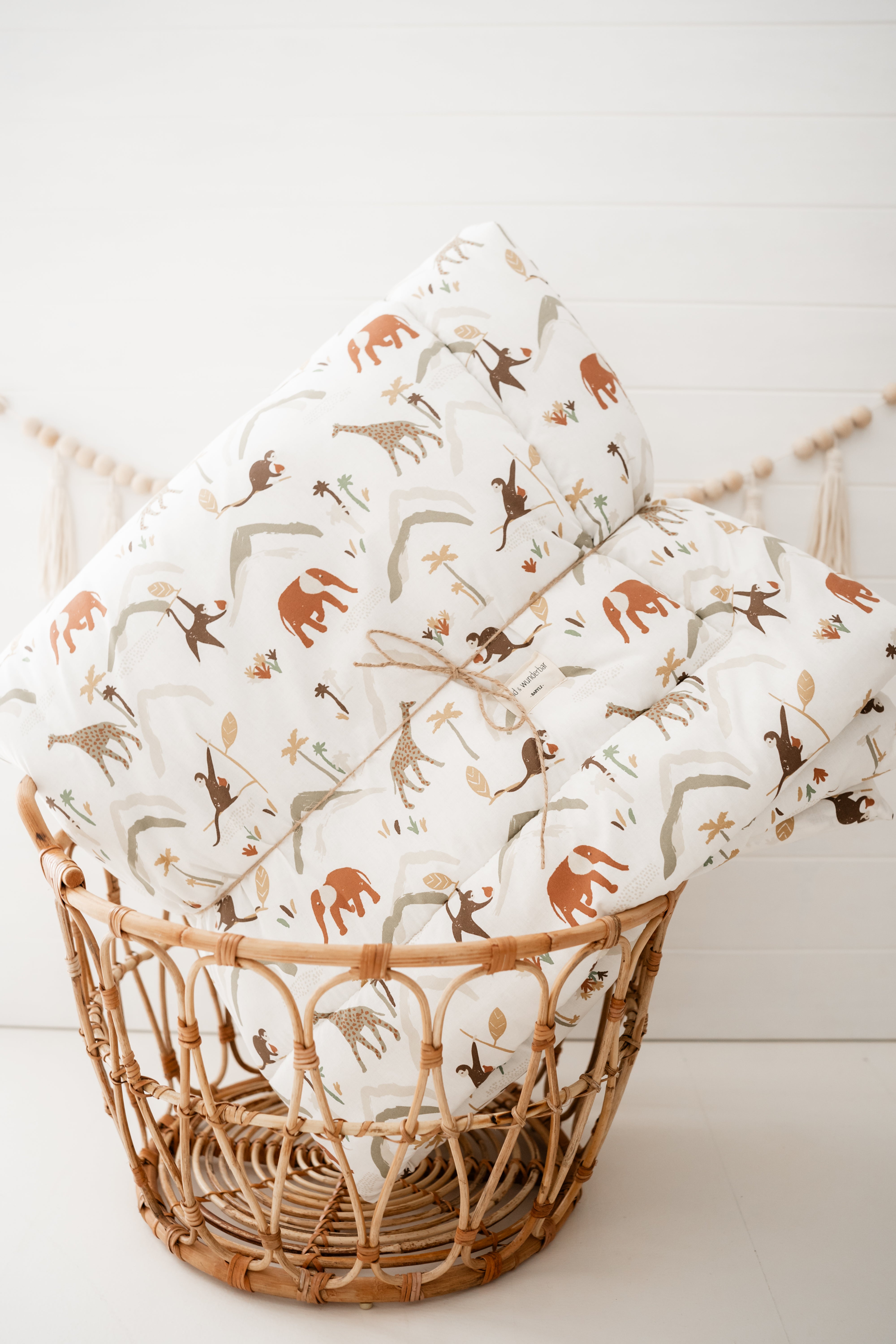 BIO Krabbeldecke, Spieldecke SAFARI 120 x 120 cm