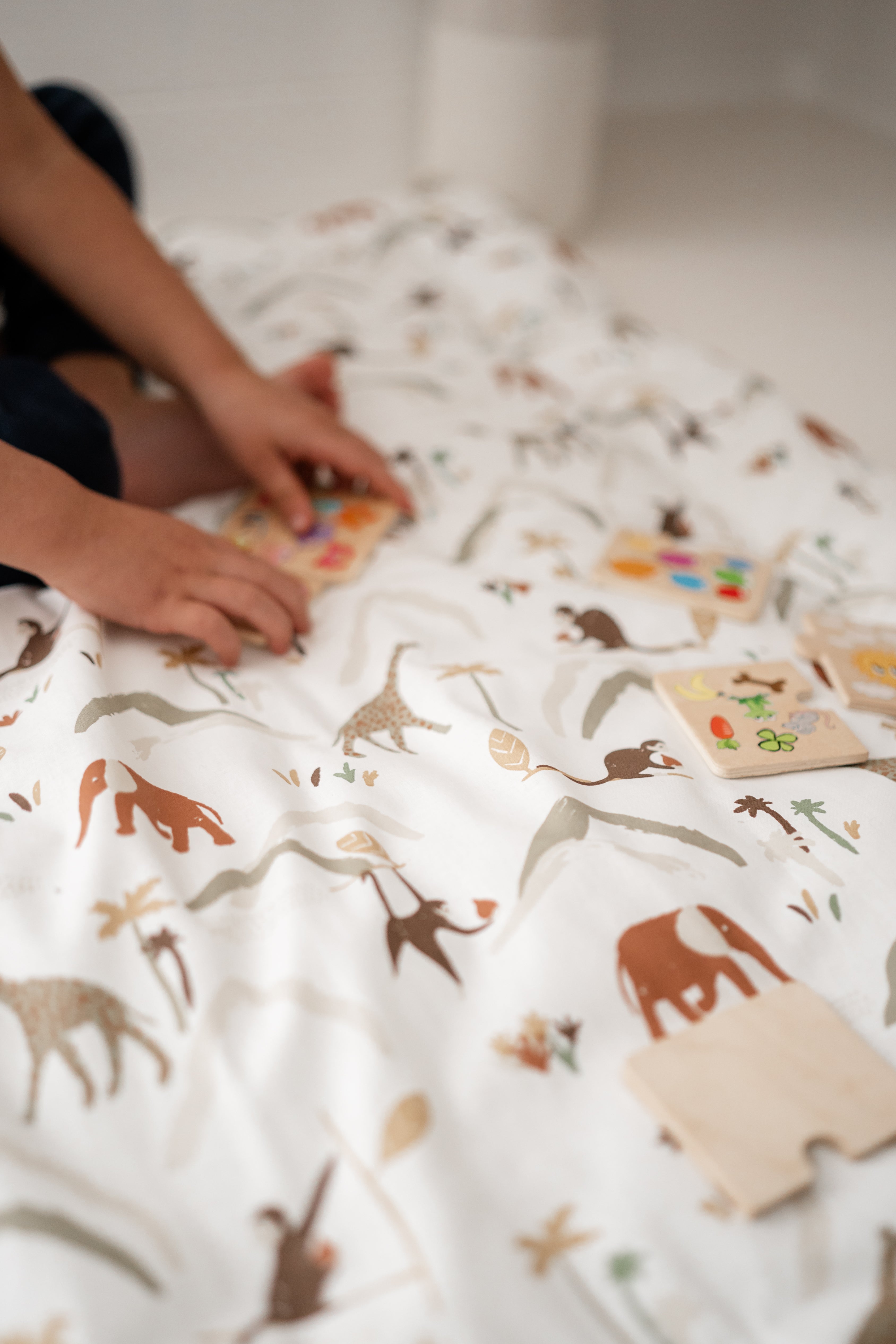 BIO Krabbeldecke, Spieldecke SAFARI 120 x 120 cm