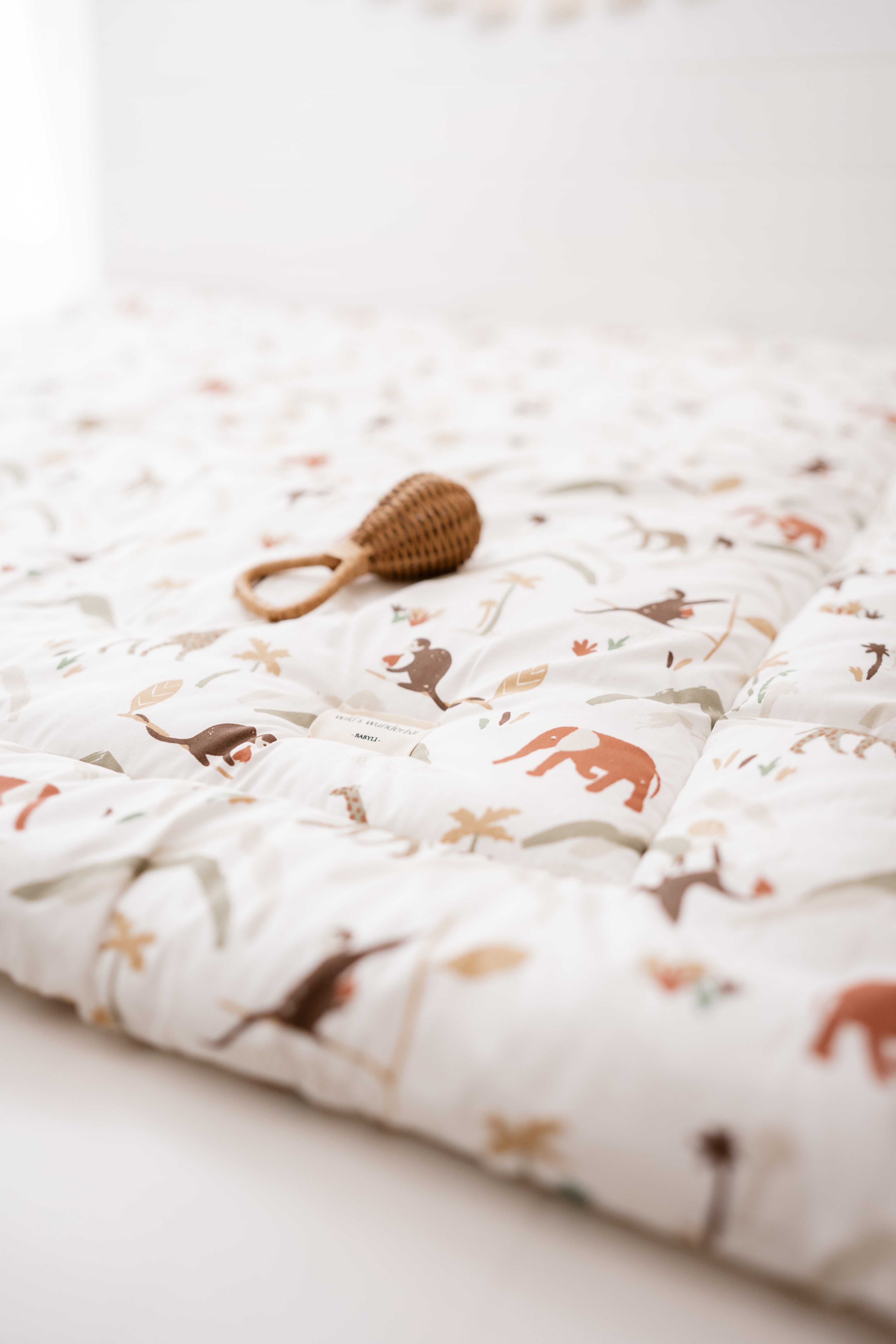 BIO Krabbeldecke, Spieldecke SAFARI 120 x 120 cm