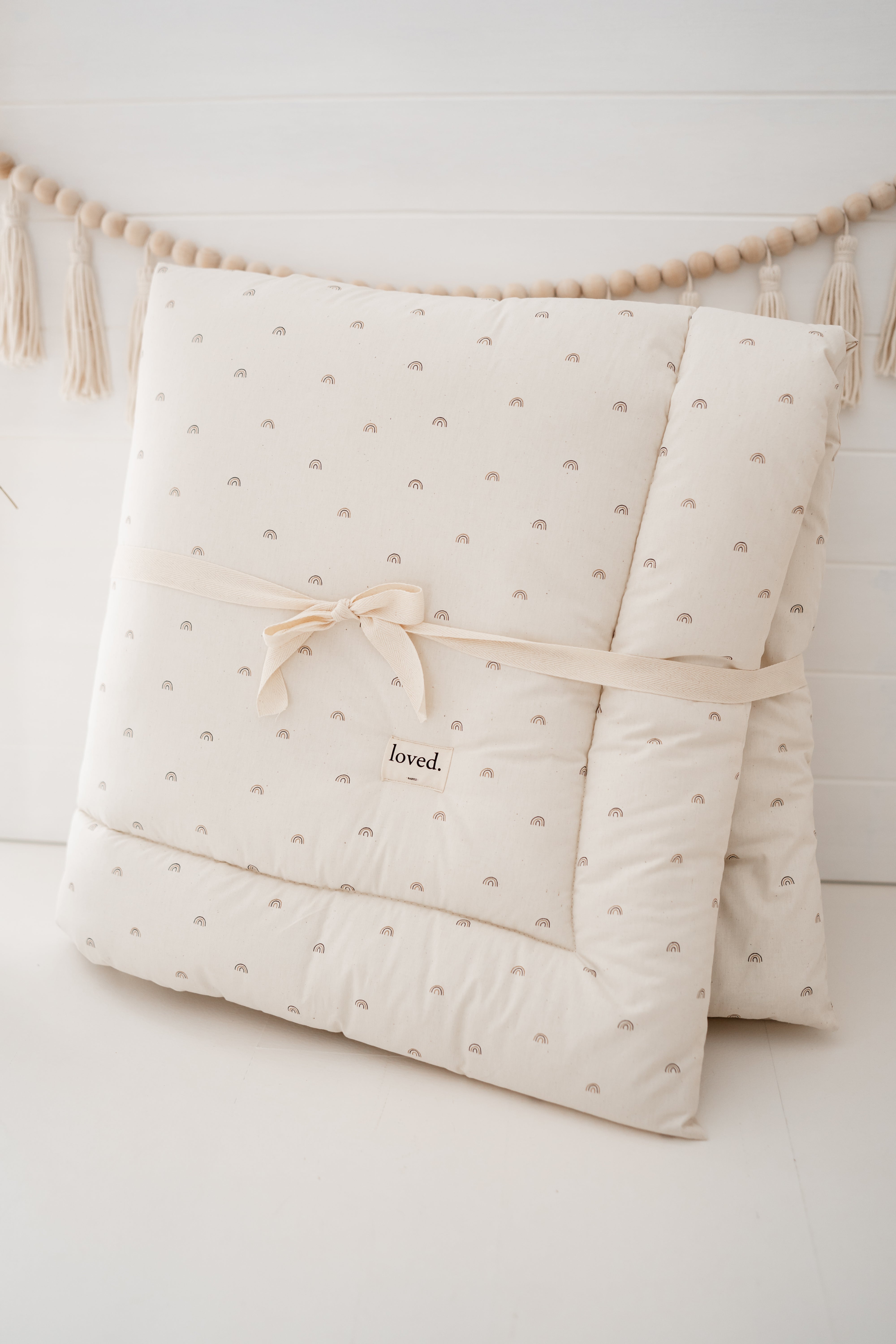 Spiel-und Krabbeldecke, Krabbelmatte 120x120cm REGENBOGEN