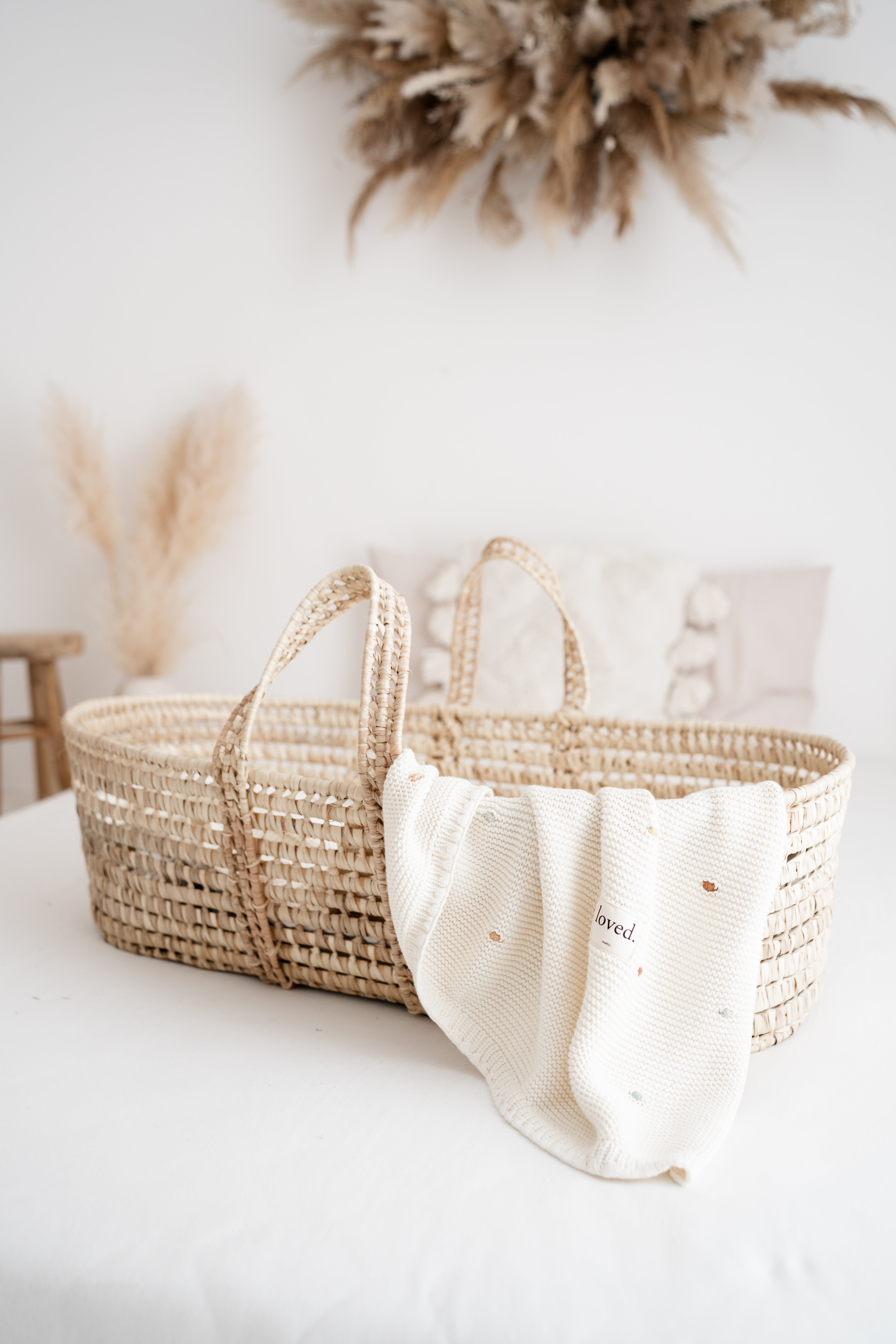 Babydecke STRICK Baumwolle creme