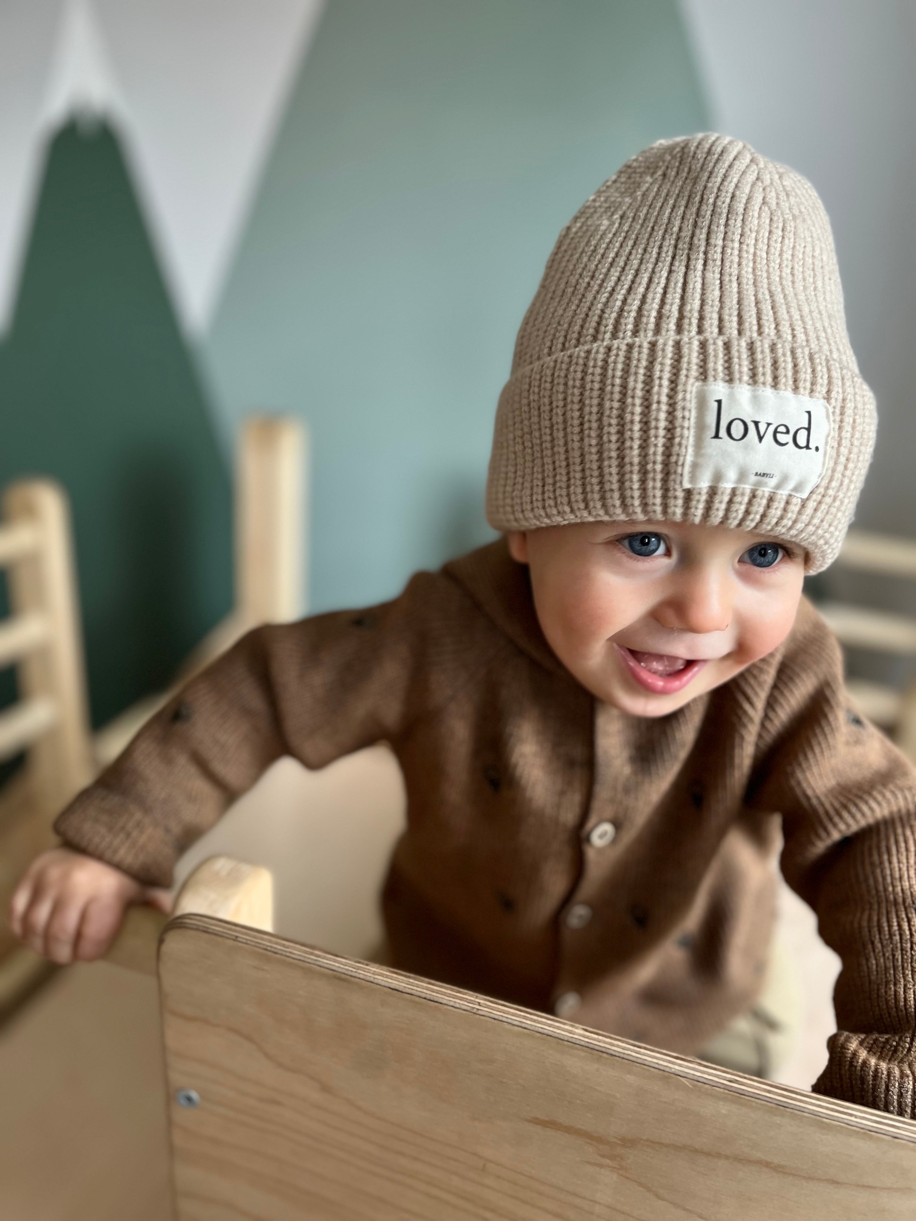 Strickmütze Beanie loved. 1- 3 Jahre