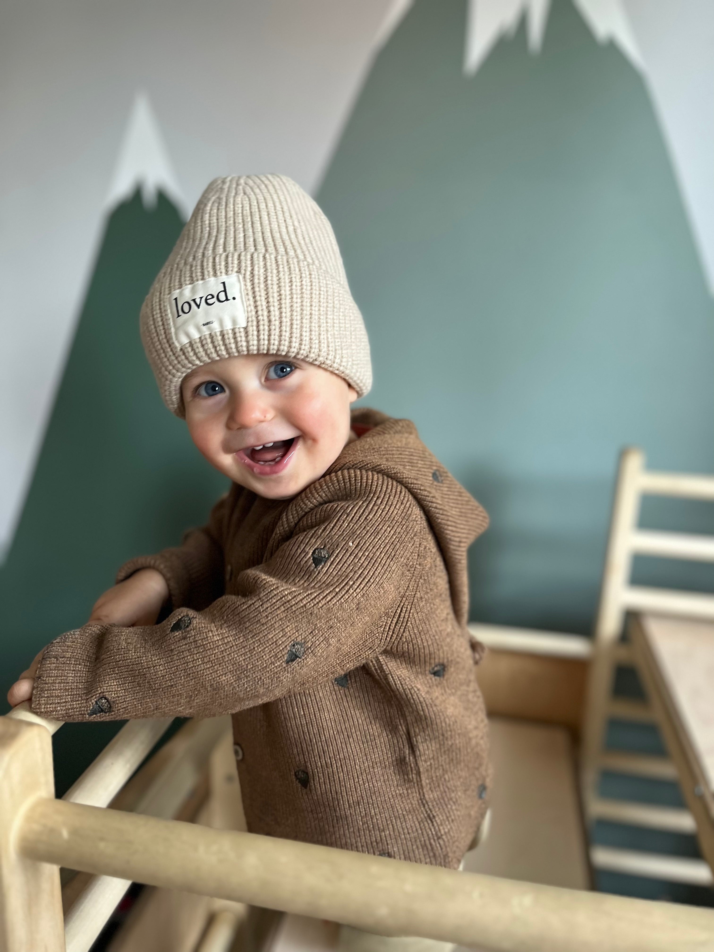 Strickmütze Beanie loved. 1- 3 Jahre