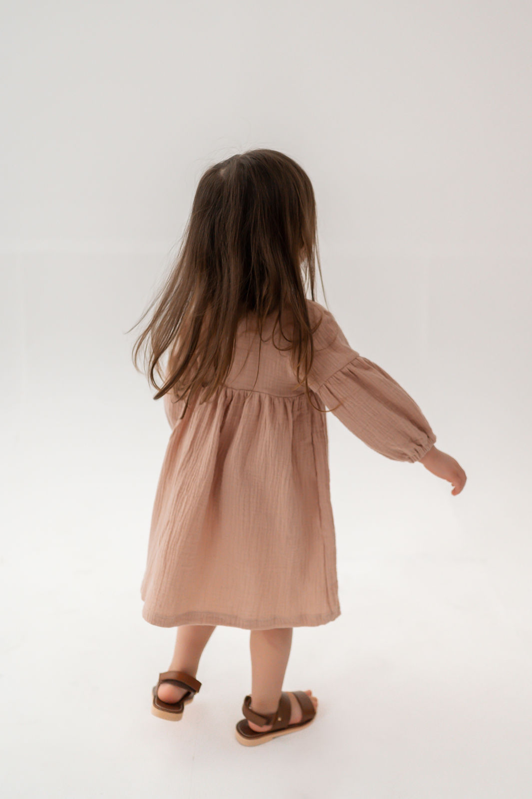 Musselinkleid festlich altrosa