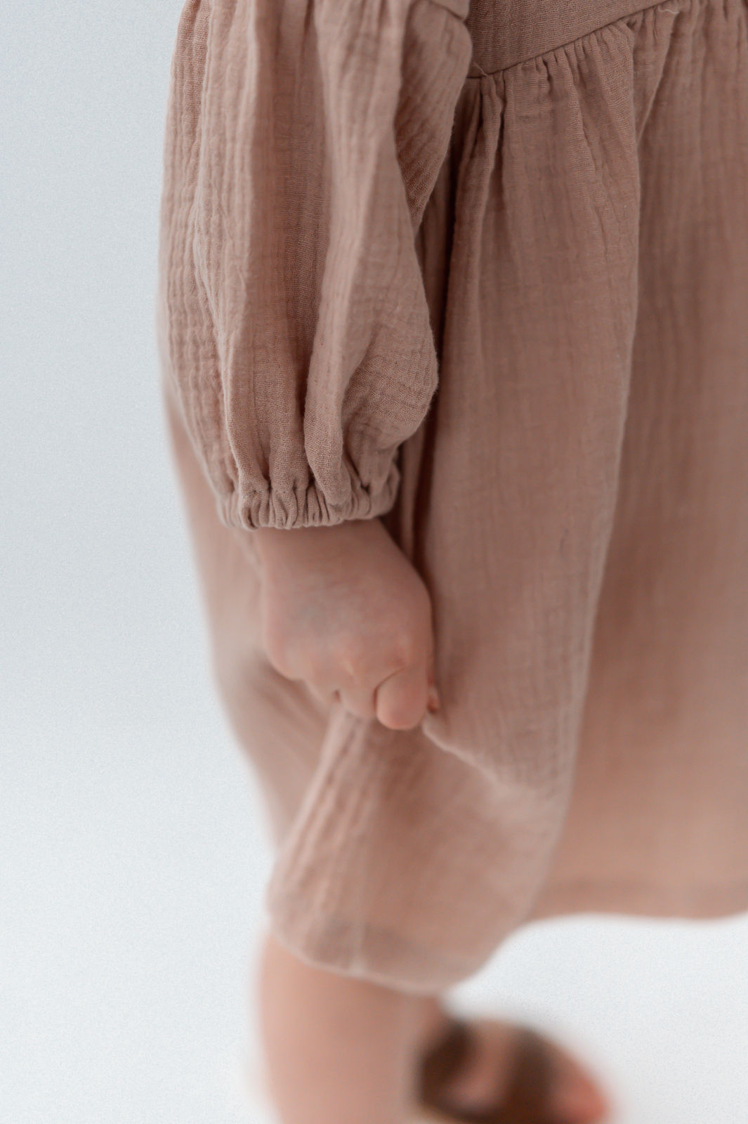 Musselinkleid festlich altrosa