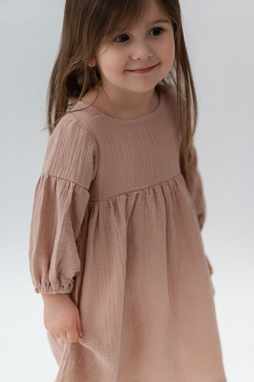 Musselinkleid festlich altrosa