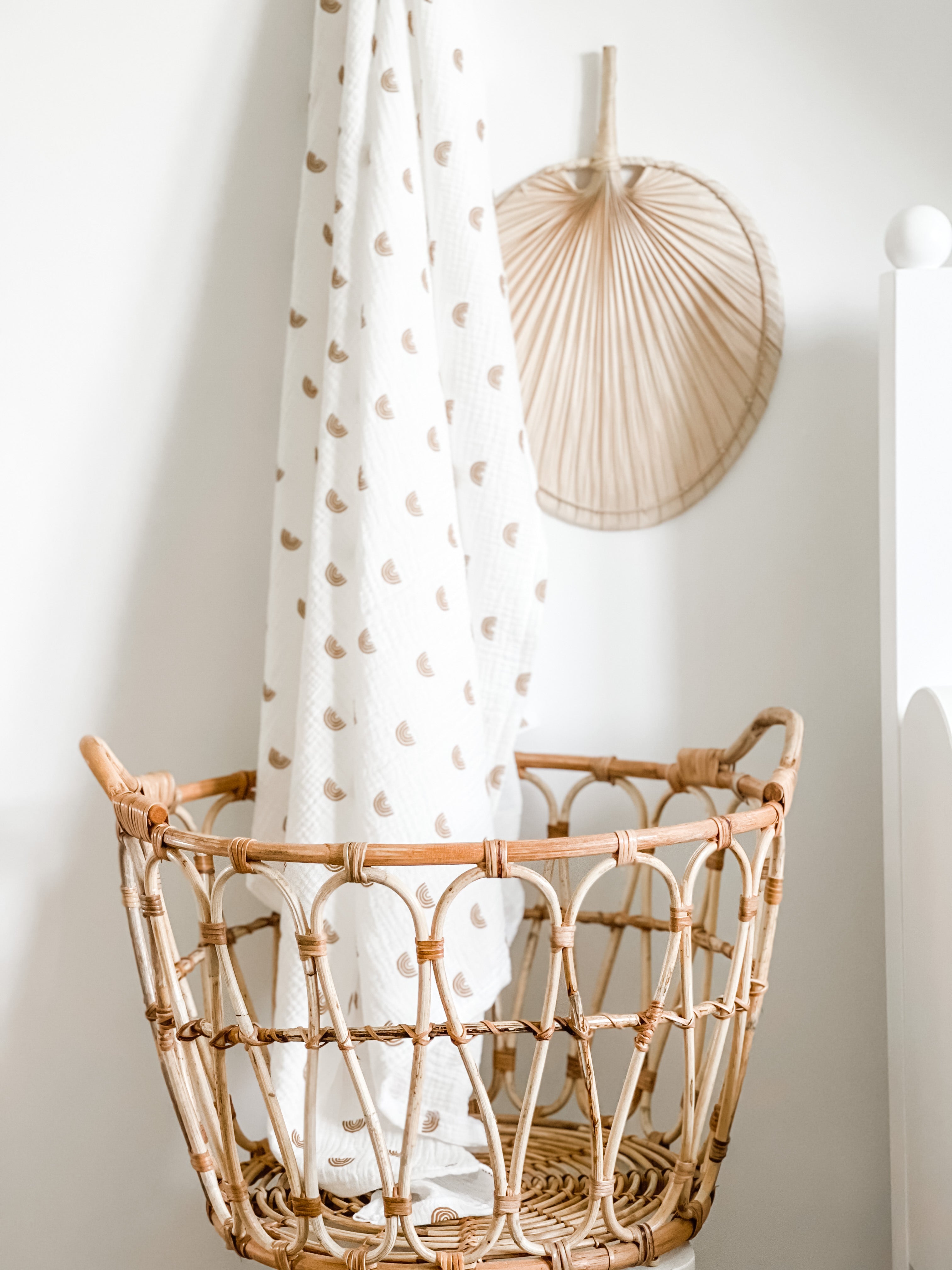 Babydecke, BIO Musselintuch, 120x120cm Regenbogen