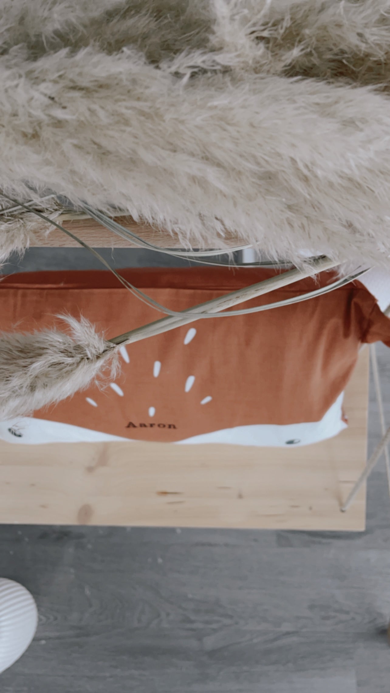 Namenskissen kleiner Fuchs, Kissen mit Namen zur Geburt und Geburtstag