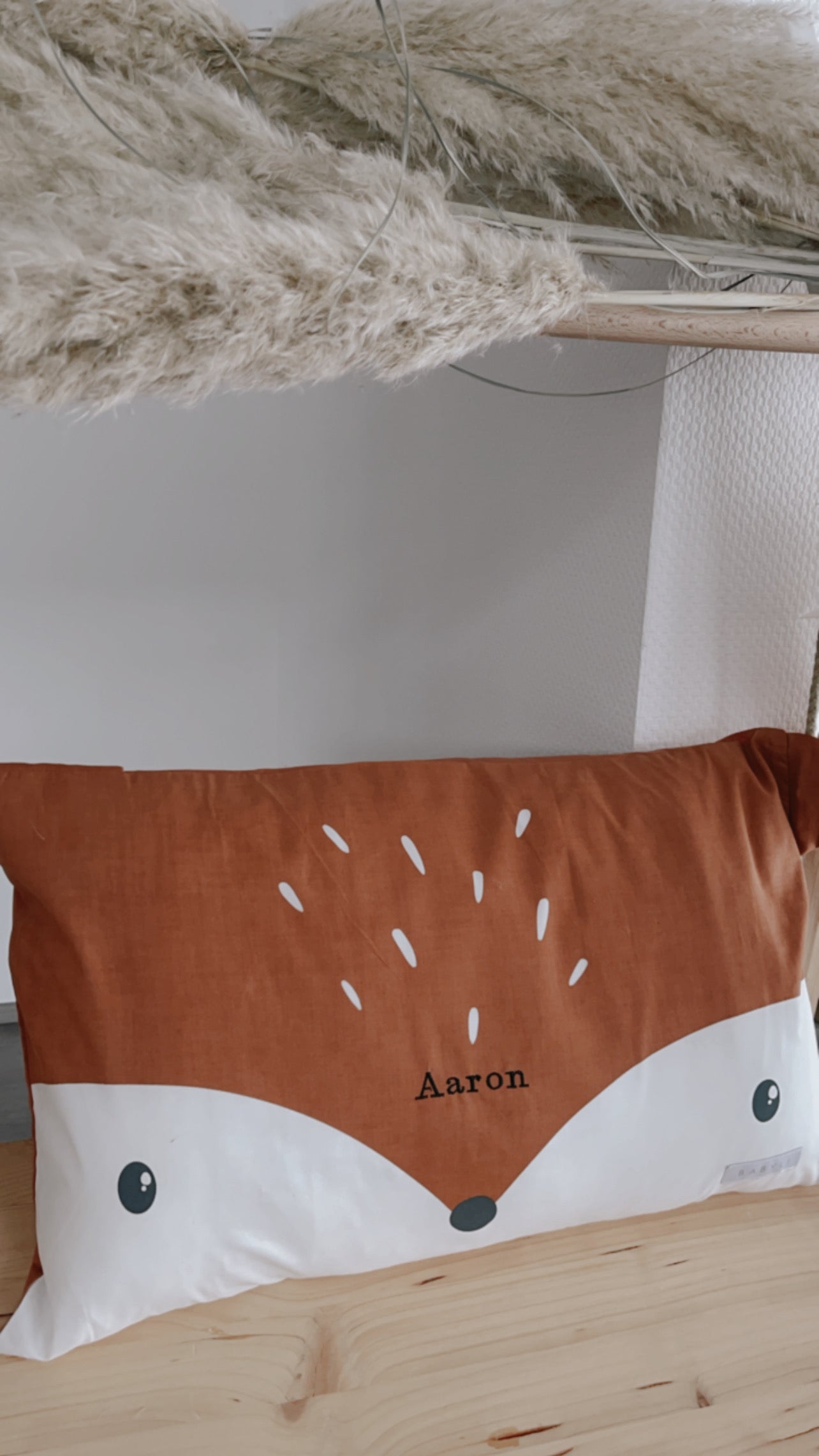 Namenskissen kleiner Fuchs, Kissen mit Namen zur Geburt und Geburtstag