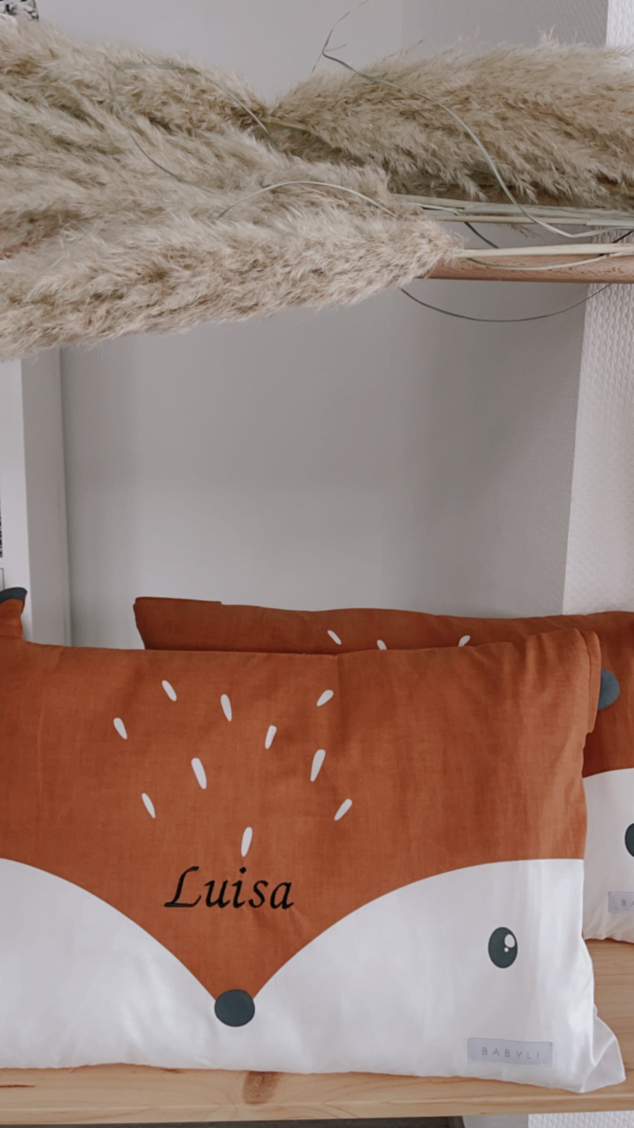 Namenskissen kleiner Fuchs, Kissen mit Namen zur Geburt und Geburtstag