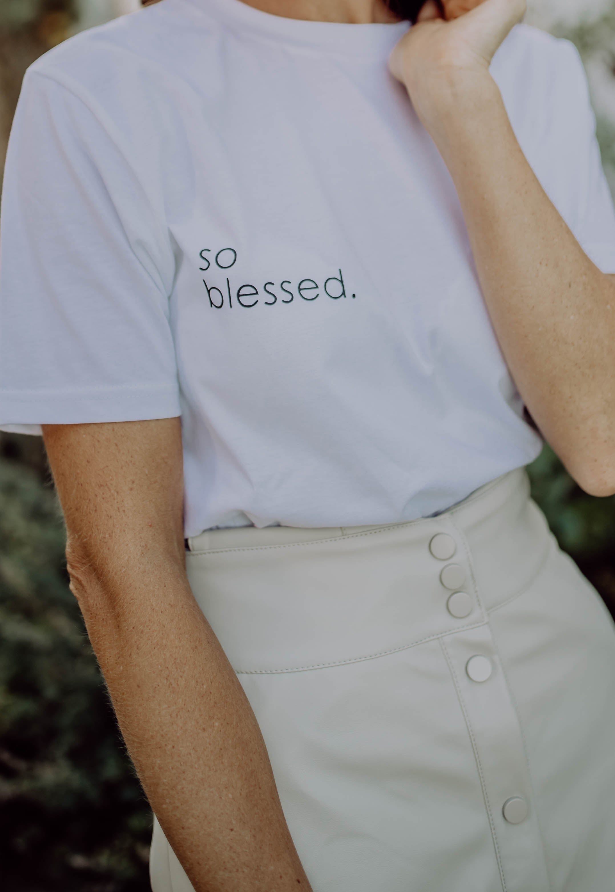 BIO T-Shirt so blessed. für Erwachsene UNI