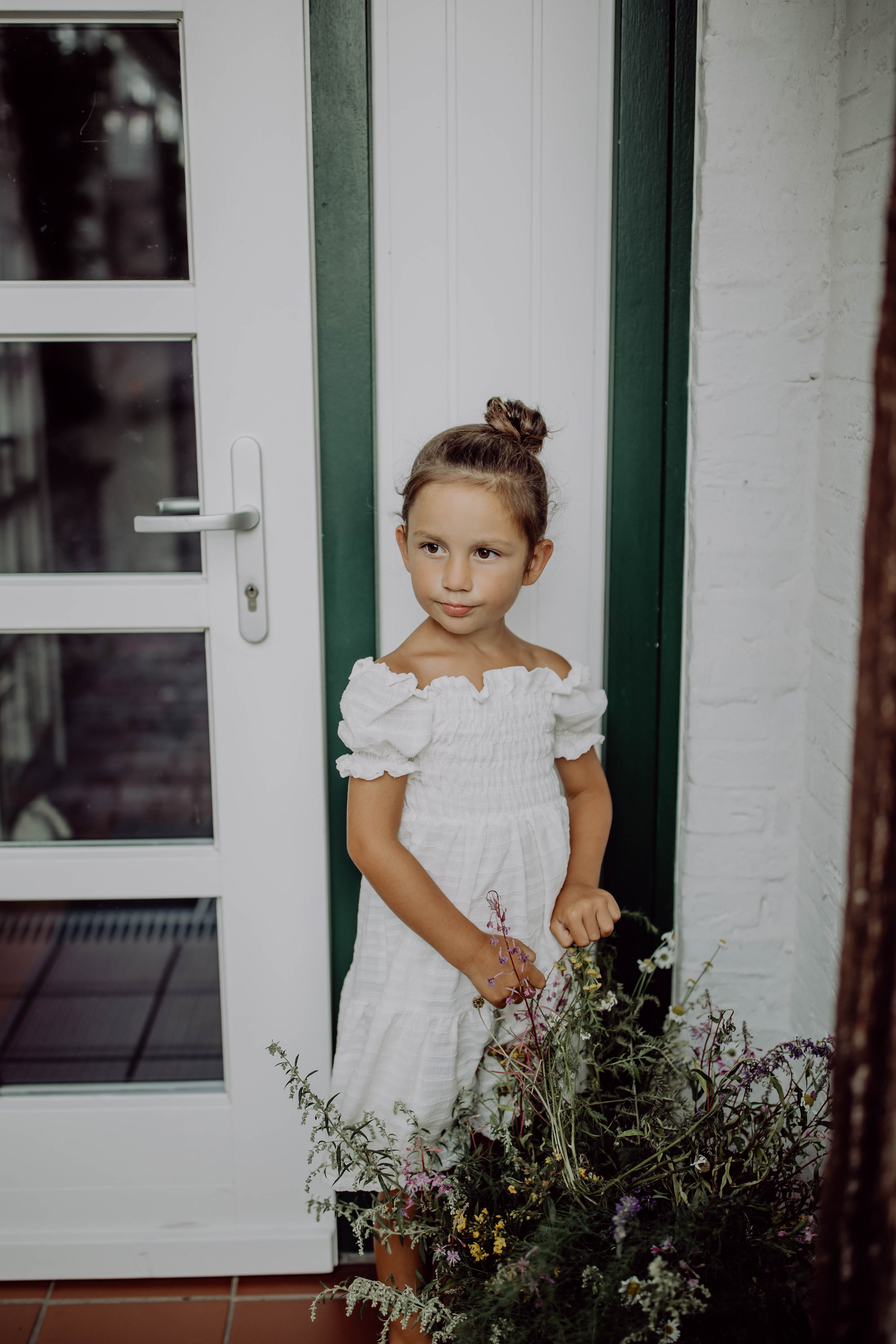 Sommerkleid, Baumwollkleid weiß Bohostyle