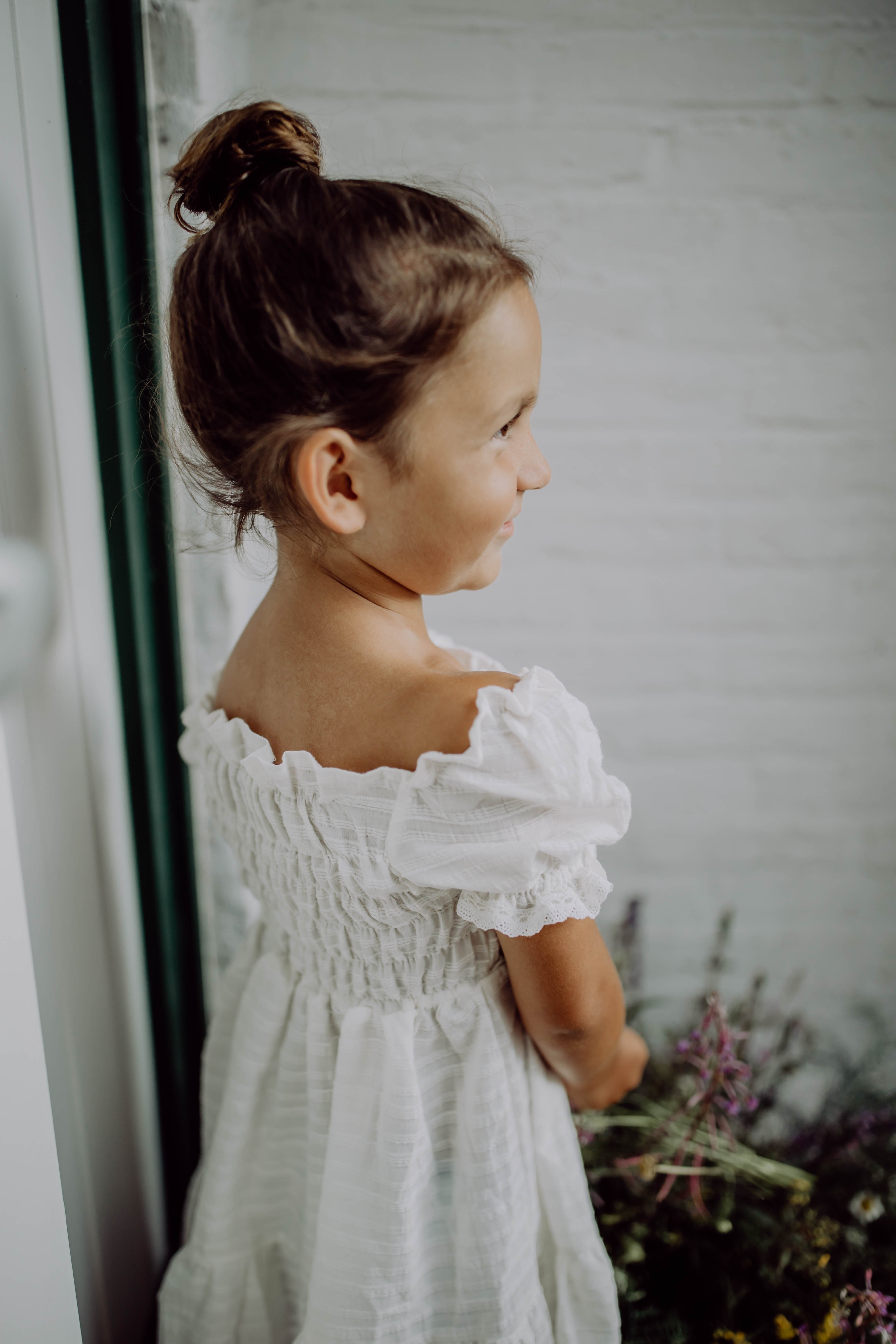Sommerkleid, Baumwollkleid weiß Bohostyle