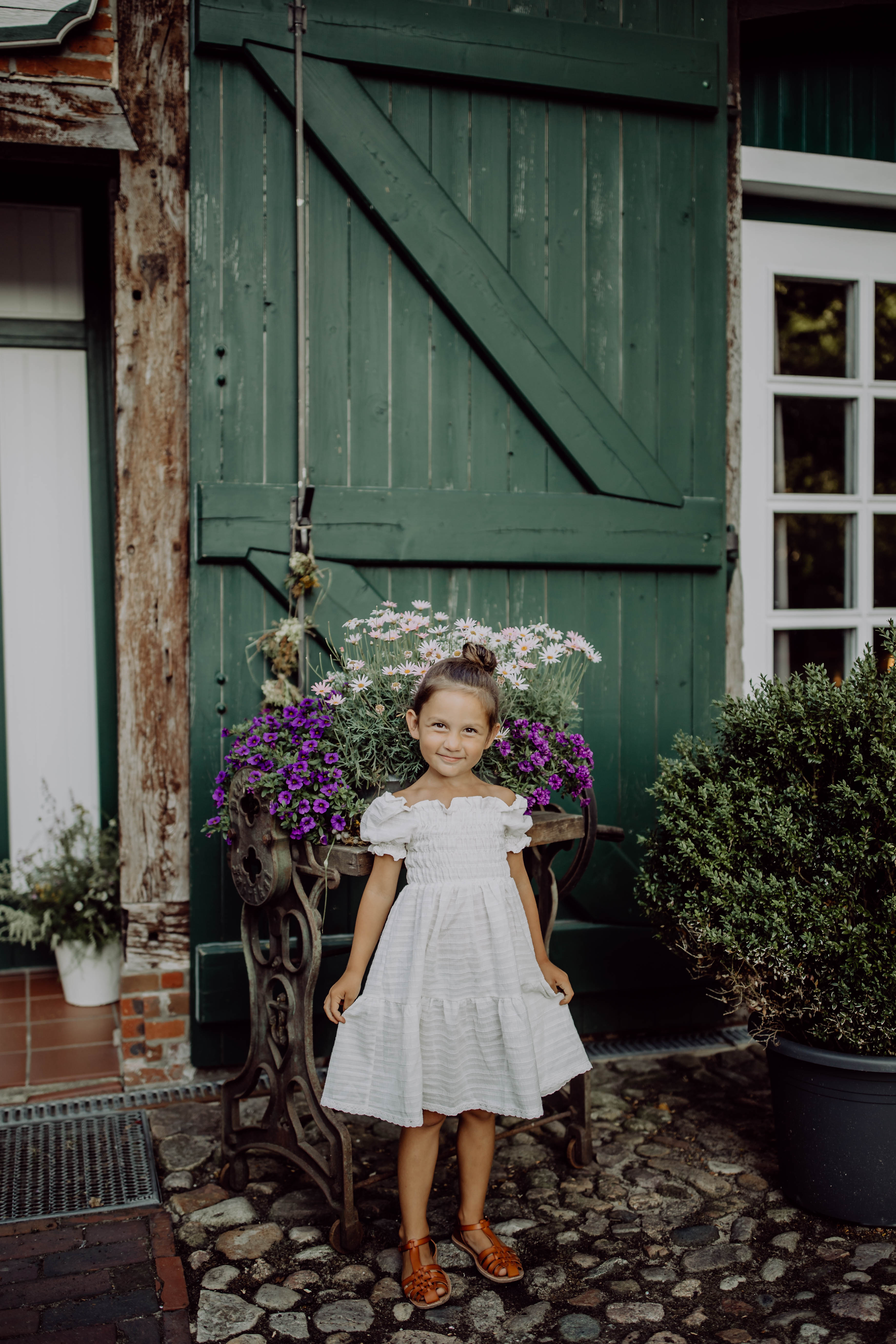 Sommerkleid, Baumwollkleid weiß Bohostyle