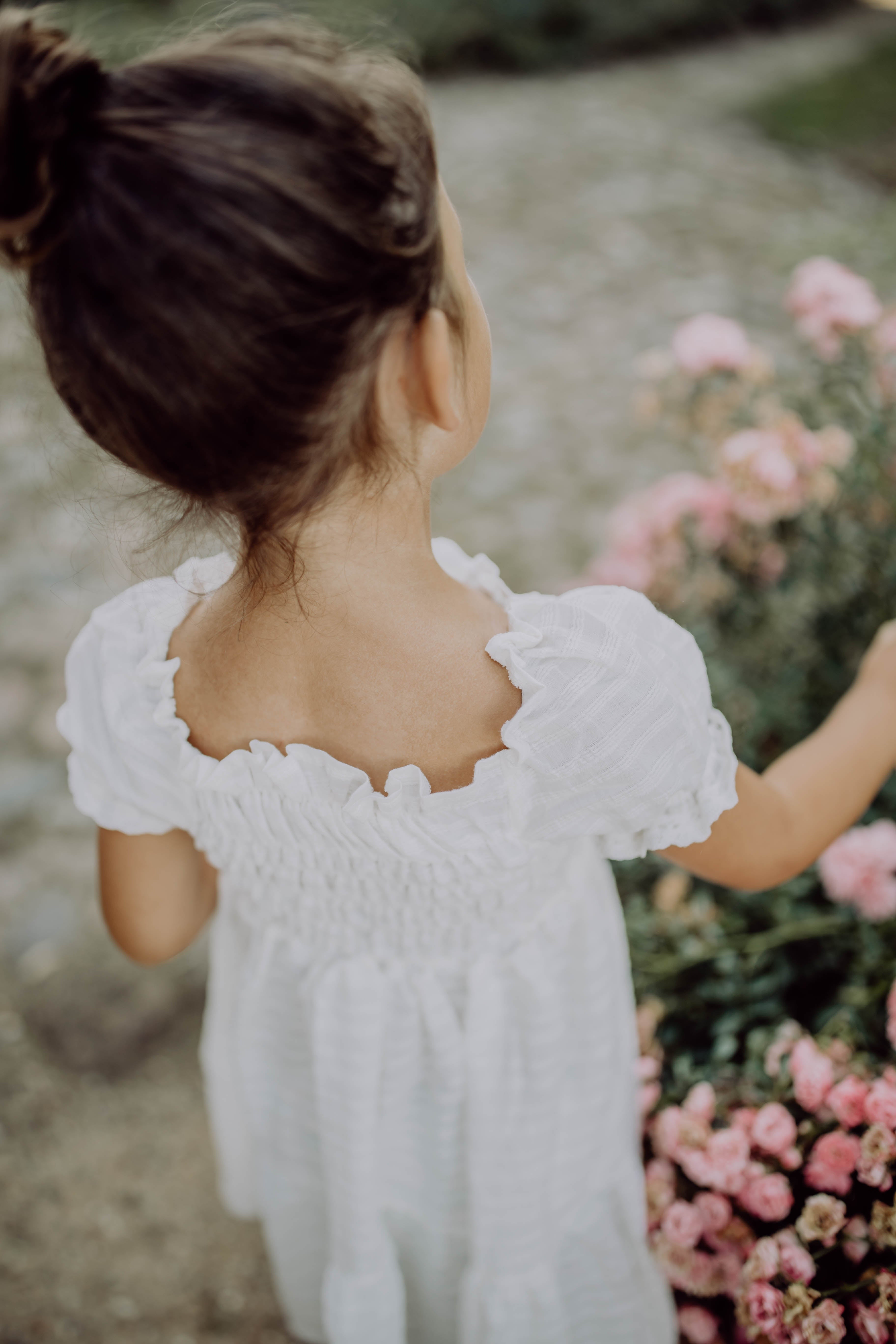 Sommerkleid, Baumwollkleid weiß Bohostyle