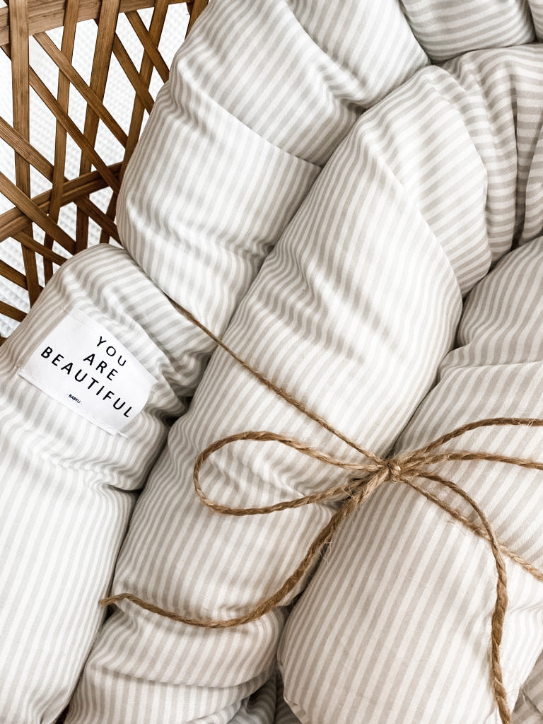 Bettschlange Bettumrandung, Kissenschlange grau