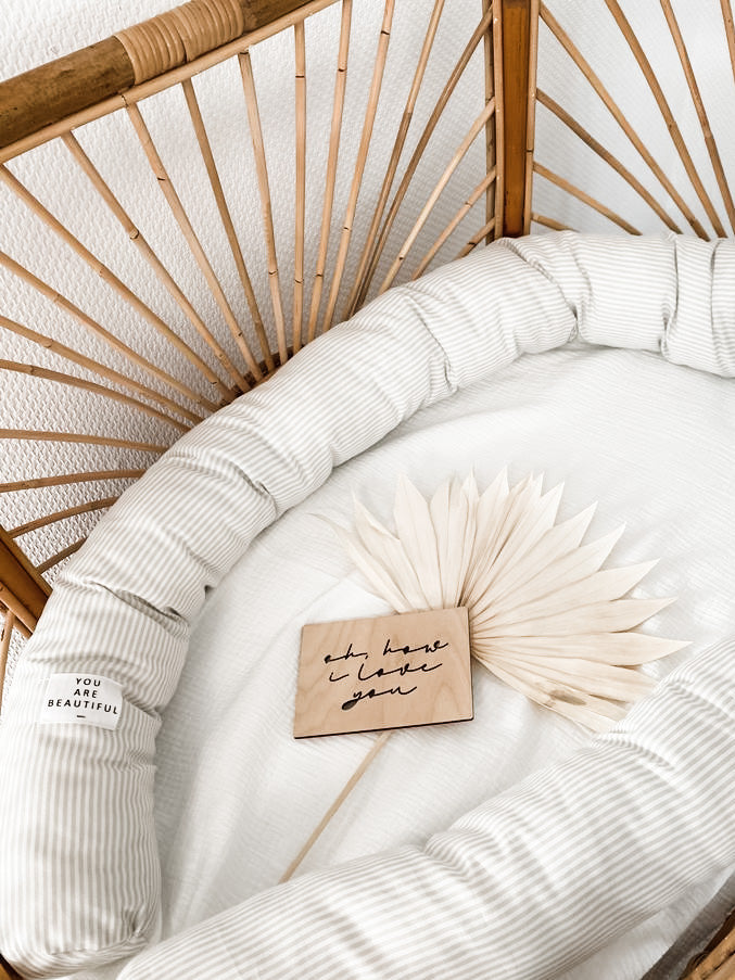 Bettschlange Bettumrandung, Kissenschlange grau