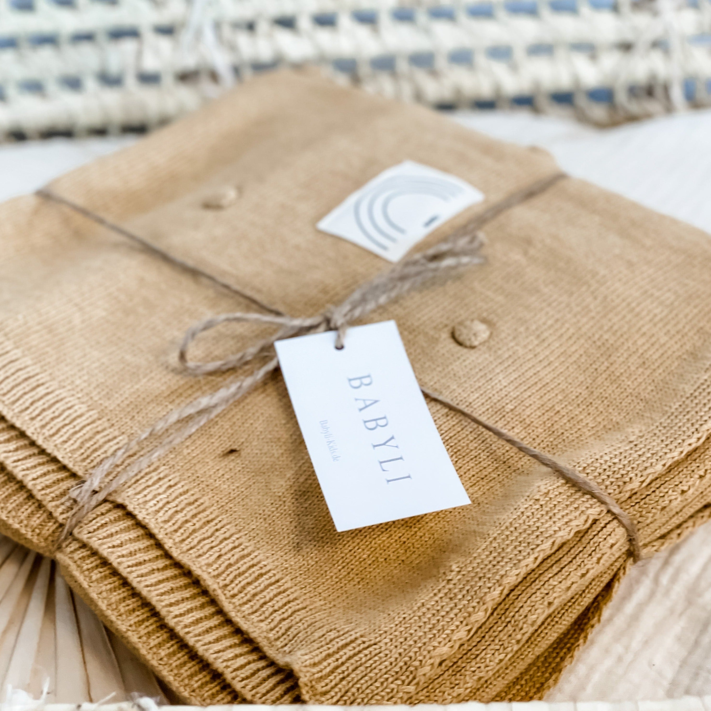 Babydecke BIO Baumwolle senf