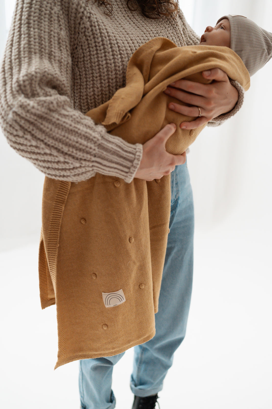 Babydecke BIO Baumwolle senf