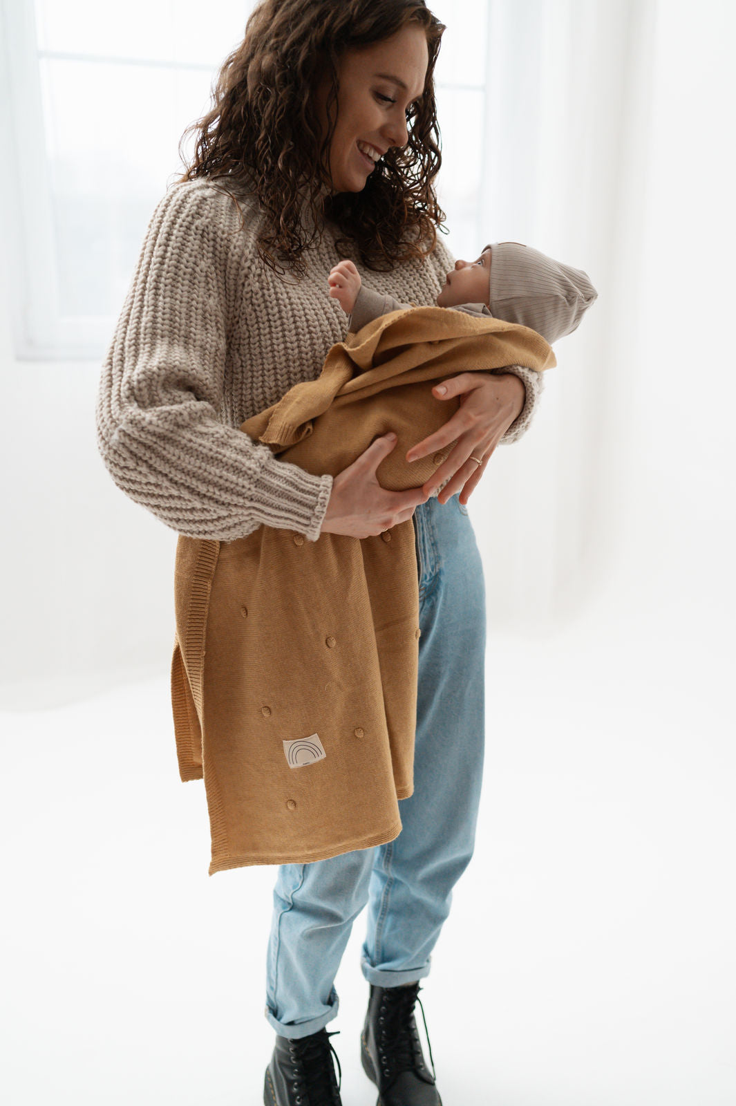 Babydecke BIO Baumwolle senf