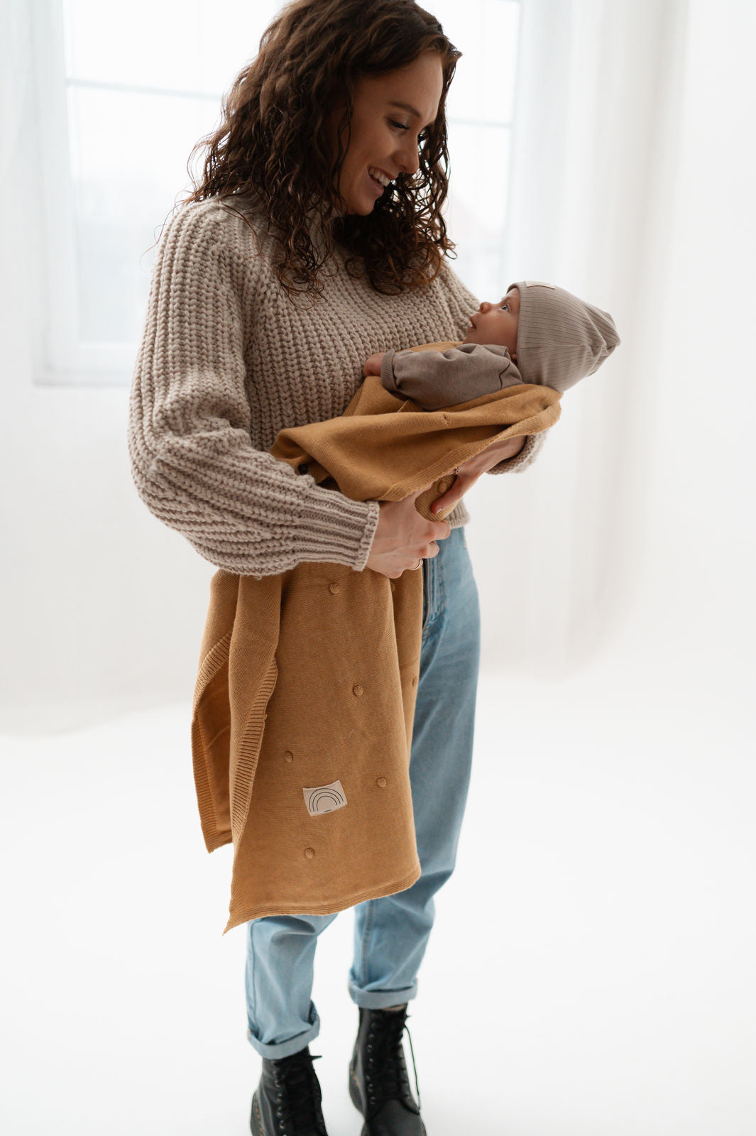 Babydecke BIO Baumwolle senf