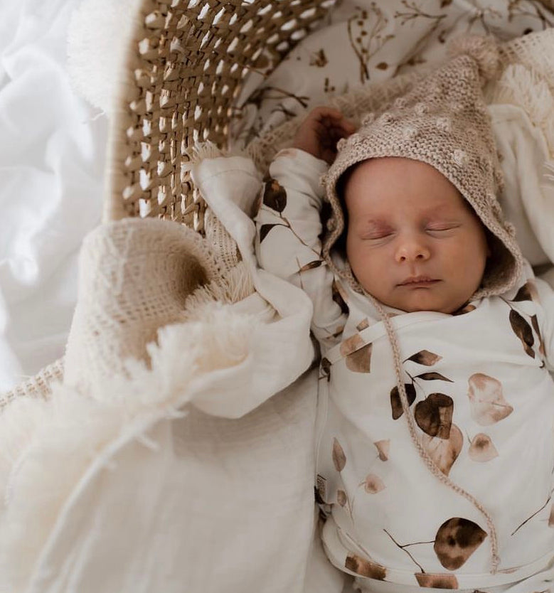 Musselindecke, Babydecke, Musselintuch BOHO Style