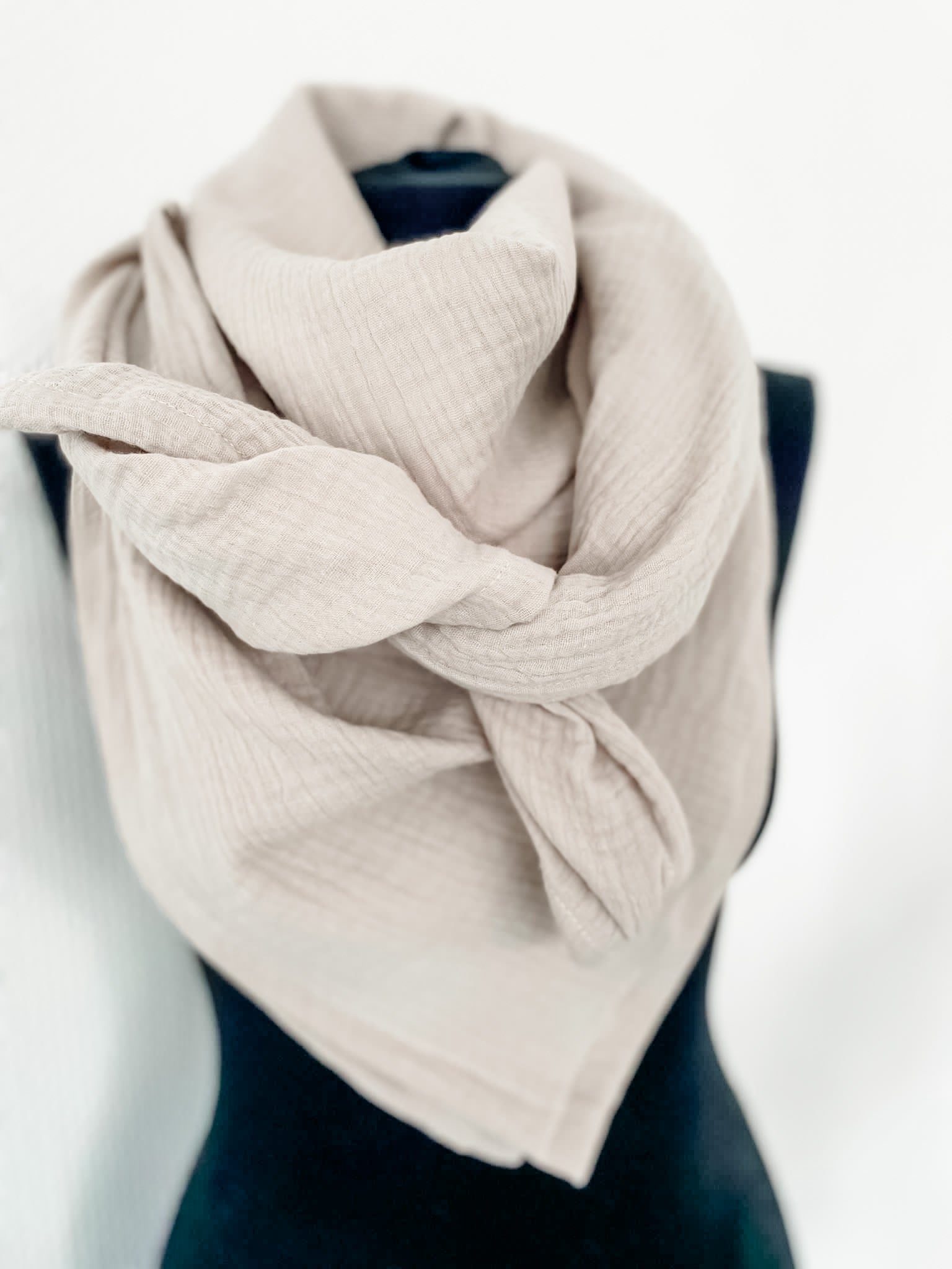 Musselintuch für Erwachsene taupe/sand DESI