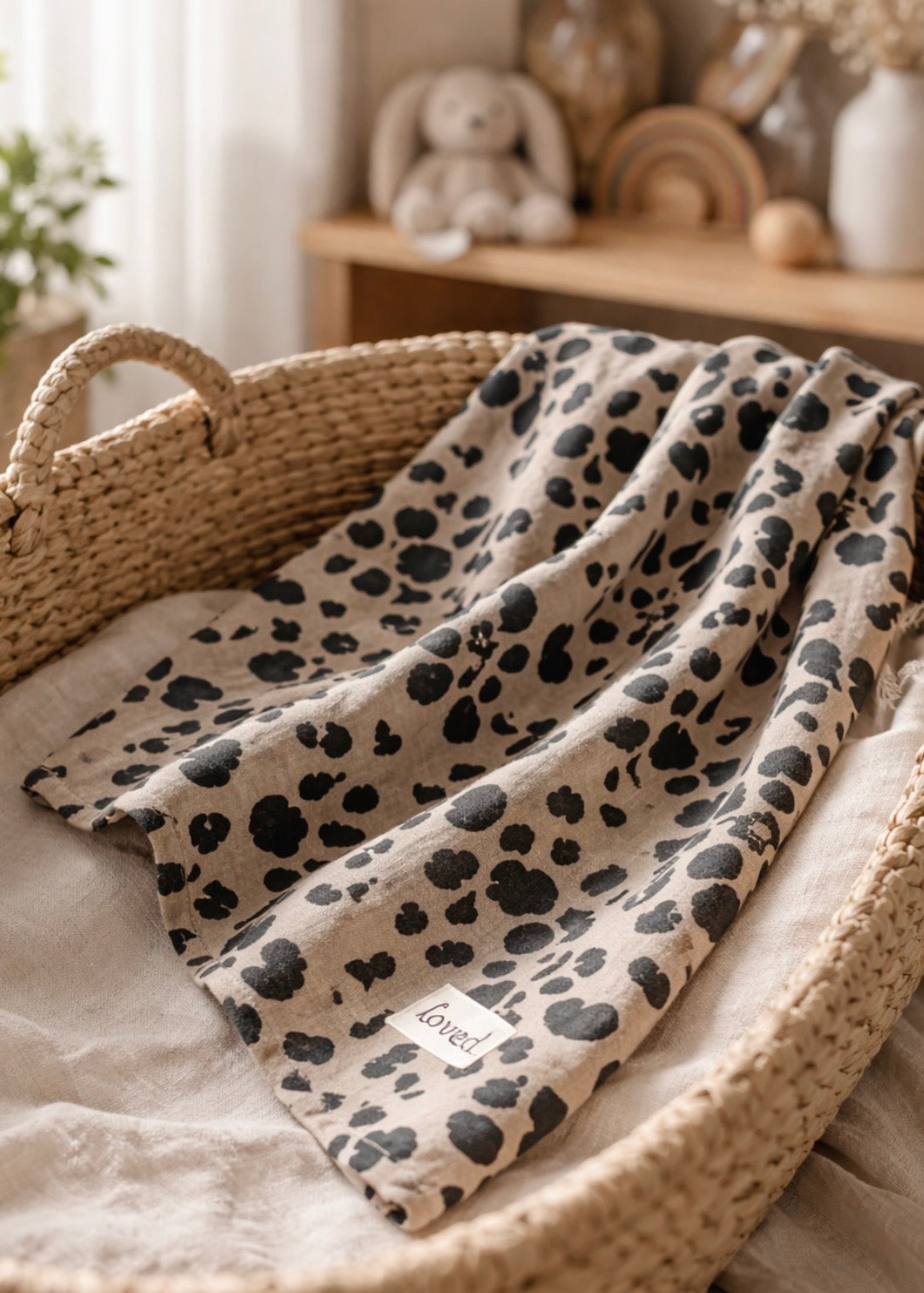 Musselintuch, Stilltuch, Pucktuch, leichte Babydecke 120x120cm, LEO