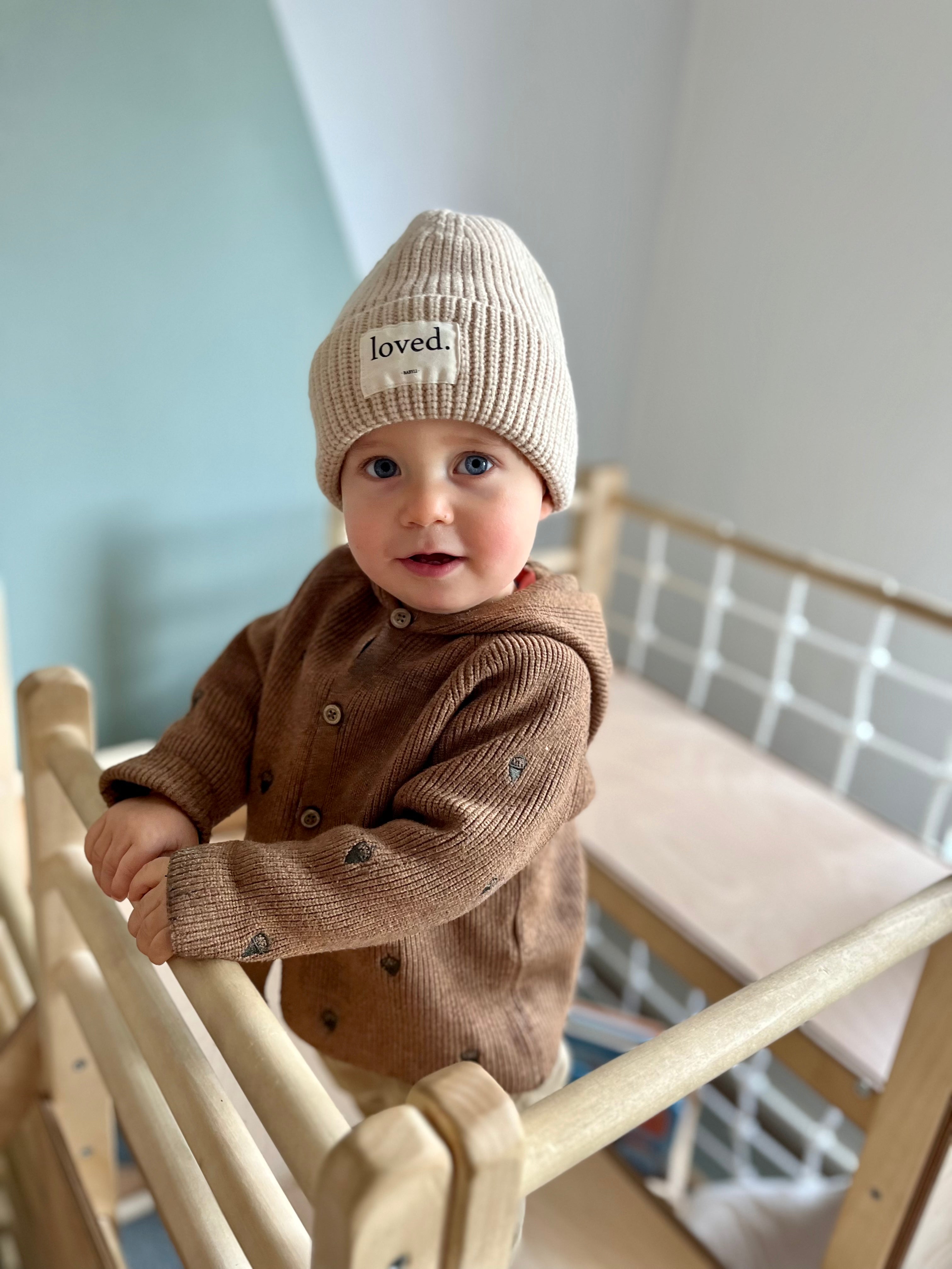 Strickmütze Beanie loved. 0-1 Jahre