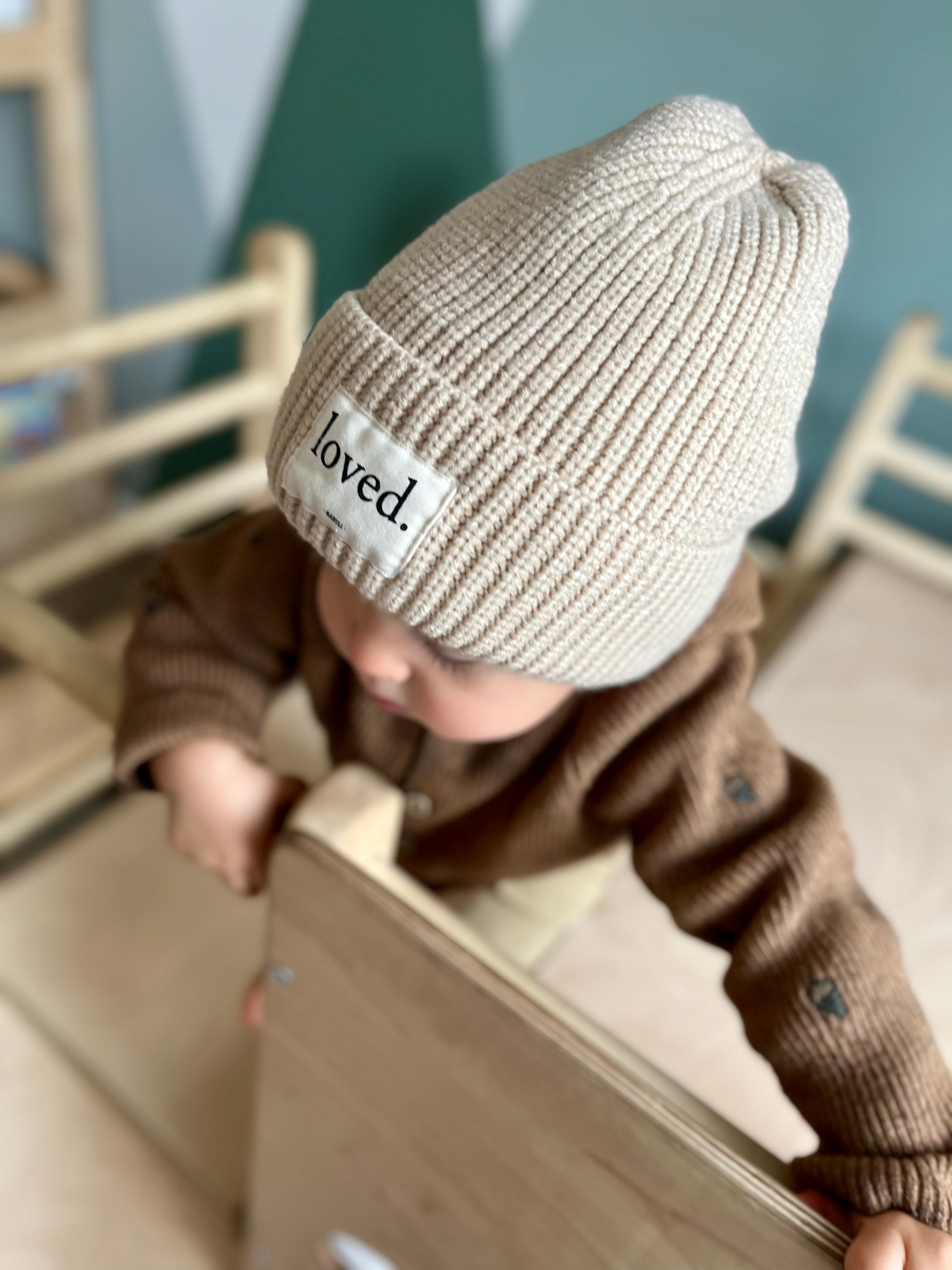 Strickmütze Beanie loved. 0-1 Jahre